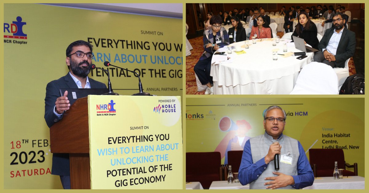 NobleHouseTalks's tweet photo. We teamed up with @NHRDN_NCR for a successful event on the Gig Economy. We also unveiled our highly anticipated 2023 White Paper. Thanks to all the speakers for their invaluable inputs, contributing to the success of the event &amp; leaving a lasting impact on all attendees. https://t.co/TqqyvaMpkJ