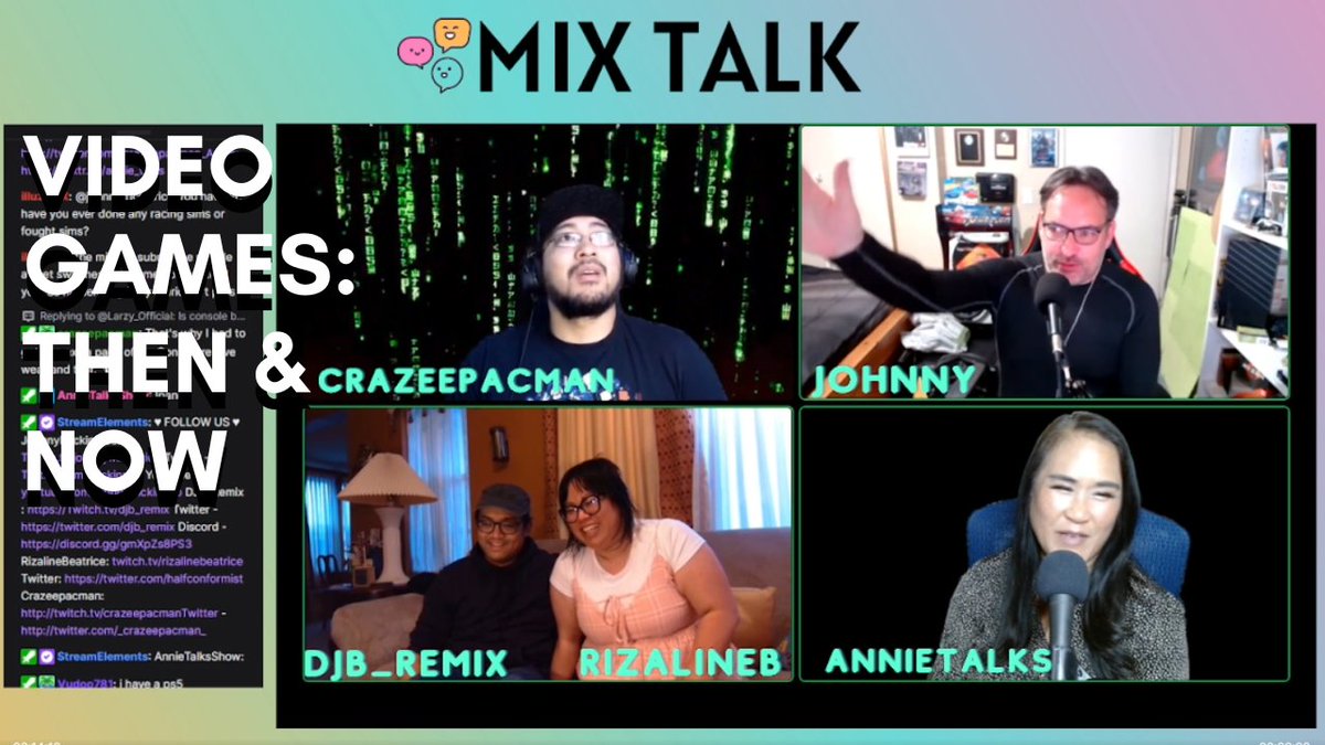 annietalksshow's tweet image. If you missed it, you can still catch our MixTalkLive podcast episode VIDEO GAMES: THEN &amp;amp; NOW at youtube.com/watch?v=_c9O9d….