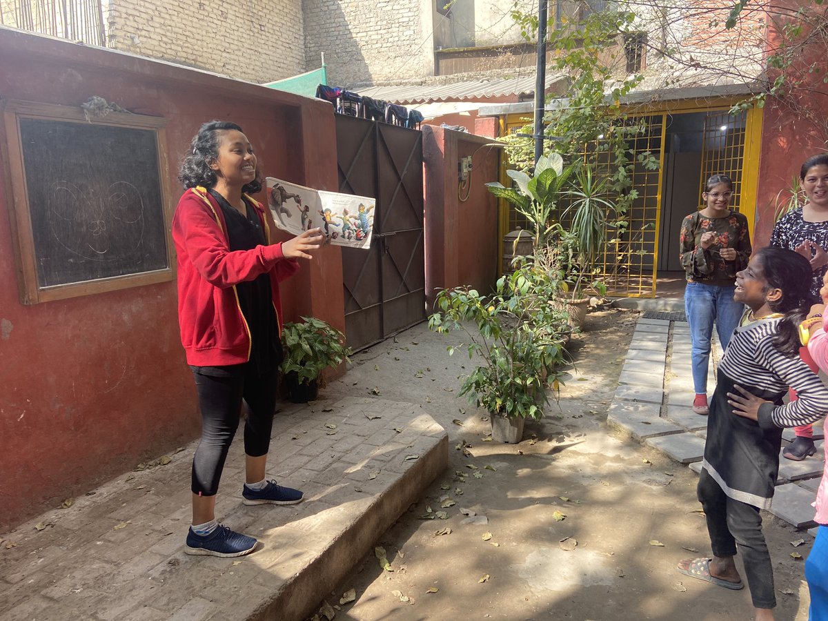 CommunityLibPro's tweet photo. Member leader Nunihar did a rousing read aloud of Clap Your Hands and it somehow transformed into…Where The Wild Things Are? #Rumpus #RightToRead #FreeLibrary #ReadingIsThinking https://t.co/Ae8IkLIsn6