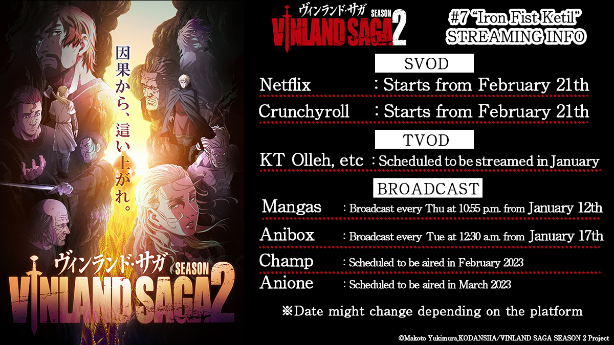 Vinland Saga season 2 coming to Netflix and Crunchyroll in 2023