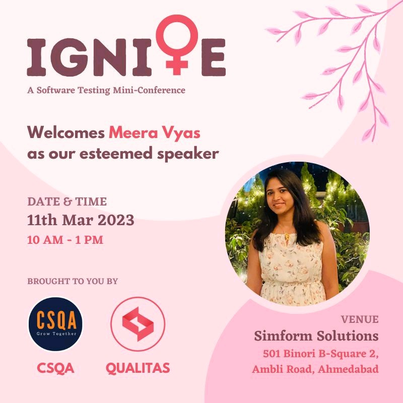 𝐈𝐆𝐍𝐈𝐓𝐄 introducing the first speaker 𝗠𝗲𝗲𝗿𝗮 𝗩𝘆𝗮𝘀. She will be sharing her insights on the Test environment management using 𝘿𝙤𝙘𝙠𝙚𝙧
Its our pleasure to have her as one of the speakers.
Register now to be a part of the event at lnkd.in/dZnsJfEk