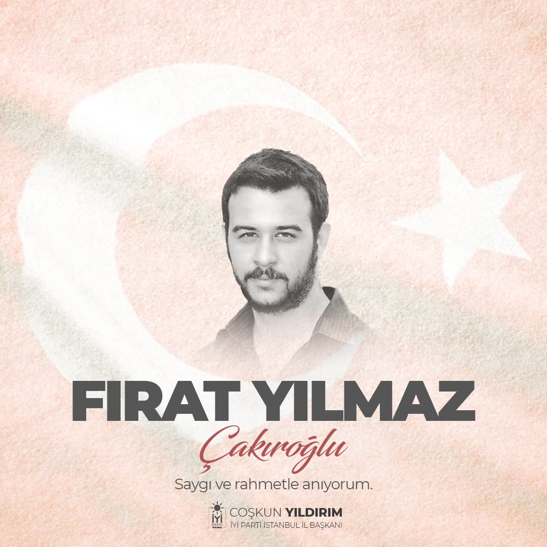 Şehit evladımız, vatan sevdalısı #FıratÇakıroğlu'nu şehadetinin yıl dönümünde saygı ve rahmetle anıyorum. 🇹🇷