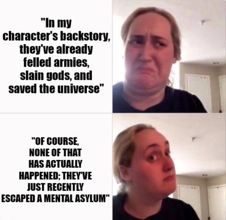 NerdCastle's tweet photo. #DungeonsAndDragons #DnD #NerdCastle #NerdCastleStore #Meme #TTRPG #TableTop  #Boardgames #DM #DungeonMaster #crazy #insane #asylum https://t.co/b5f8Rb8i0Y