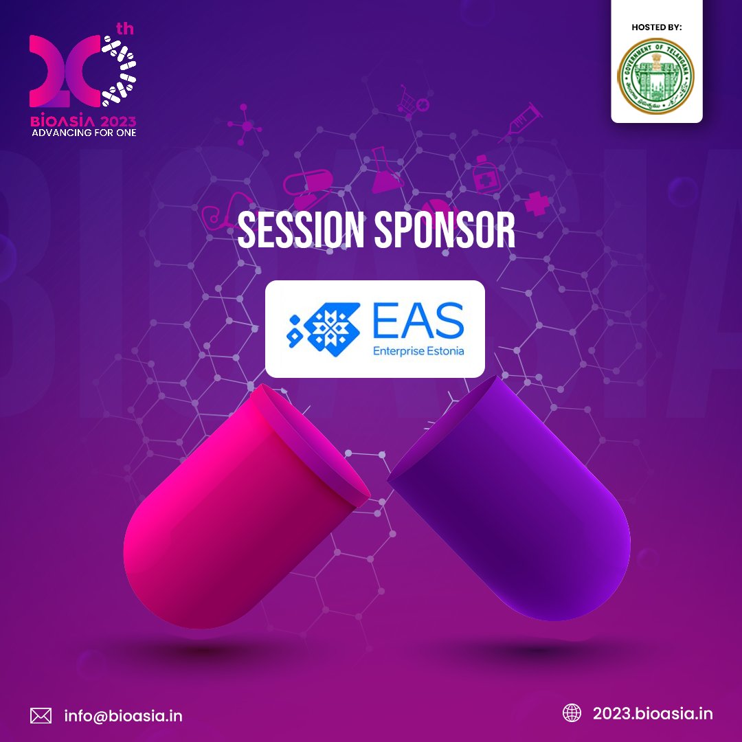 BioAsiaOfficial's tweet photo. We are happy to have  Enterprise Estonia (EAS) as our Session Sponsor for the 20th edition of #BioAsia.

Date: 24th-26th February 
Location: HICC, Hyderabad 

Register today - https://t.co/M9oCBkPttF 

#BioAsia2023 #AdvancingforOne #onehealth #20YearsofBioAsia #biotech #biopharma https://t.co/QW3XNTg3bZ