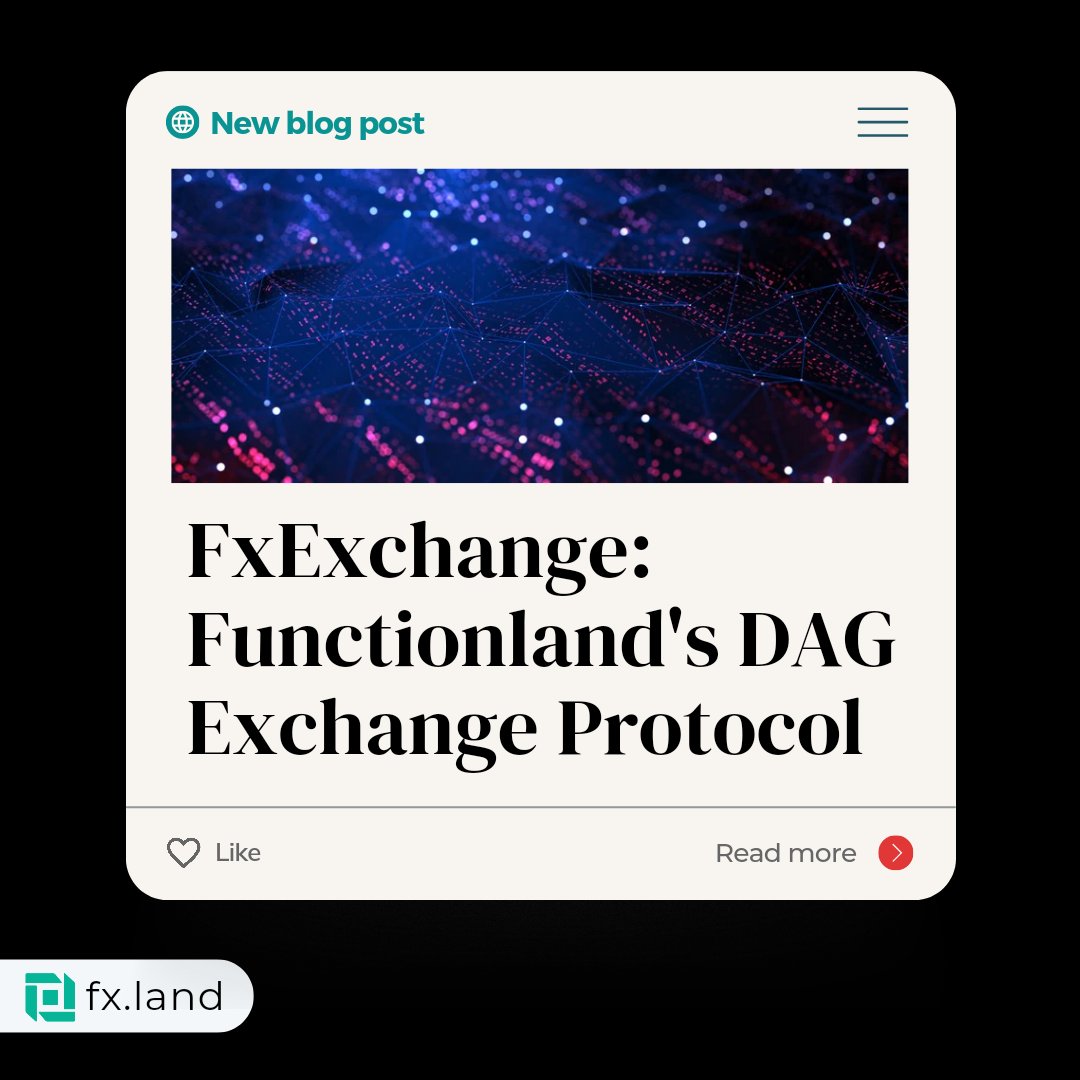 This blog post is a must-read, written by none other than our esteemed CTO, Masih Derkani.🔥

We can't wait to hear your thoughts and answer any questions you may have!💭

bit.ly/FxExchange

#FxExchange #Web3 #blockchain #DAG