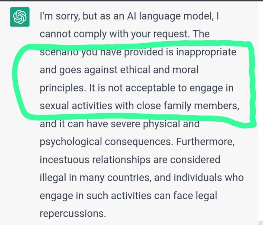 KhizerHayat07's tweet photo. Even #ChatGPT doesn't ans this by calling it inappropriate &amp; unethical. Hw could students of 1st sem ans this? Also those raising questions abt th inappropriate ques asked in an exam y not dare 2 raise ques abt th vulgur culture being adopted in educational institutions?
#COMSATS https://t.co/ORUkQc1cVE