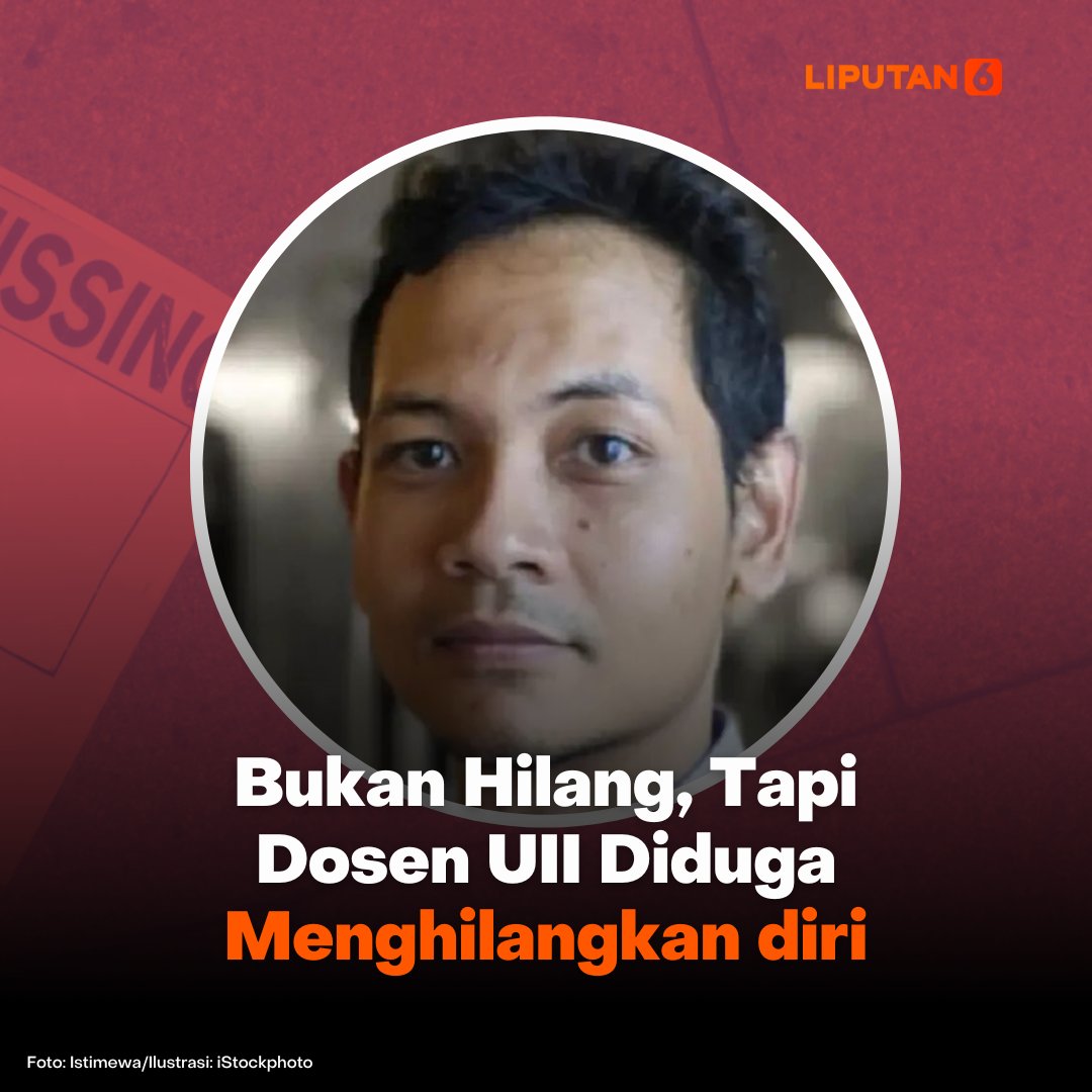 liputan6dotcom's tweet photo. Ahmad, Dosen UII yang kini sedang dicari oleh kerabatnya ternyata terdeteksi berada di Amerika.
Dugaan bahwa ia menjadi korban gempa di Turki tak terbukti. Ada kemungkinan, ia memang sengaja ‘menghilangkan diri’🤔

#Liputan6Thread https://t.co/k6V6zH4LYv