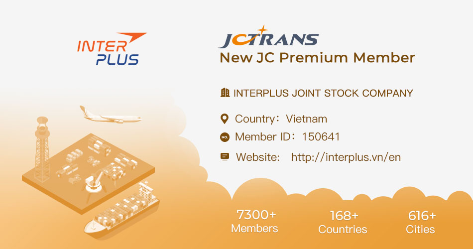 #newmember #jcpremium #membership #freightforwarder #freight #logistics 
JCtrans Network welcomes our New JC Premium member:  INTERPLUS JOINT STOCK COMPANY
Visit company info: 
jctrans.net/shophome/index…
Join JC Premium: jctrans.net/gcpmembership.…