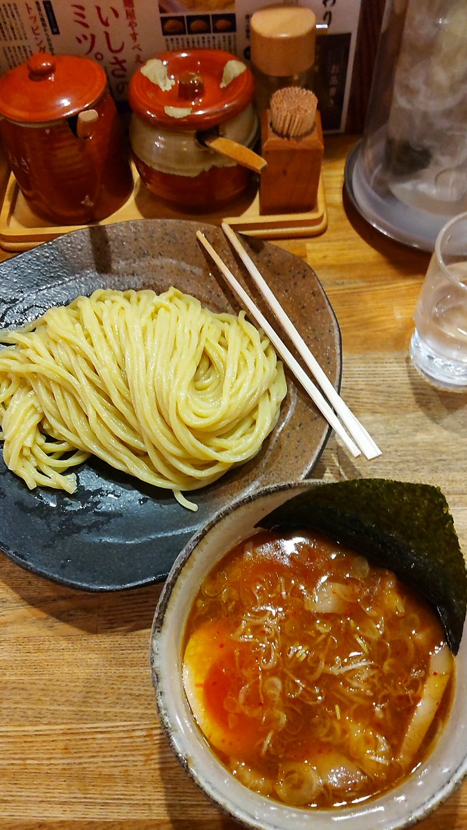 TsukemenO's tweet photo. 味玉つけ麺    つけ麺では、オレはここのつけ麺が一番好きだな
#池袋
#つけ麺 https://t.co/i23huA8LFN