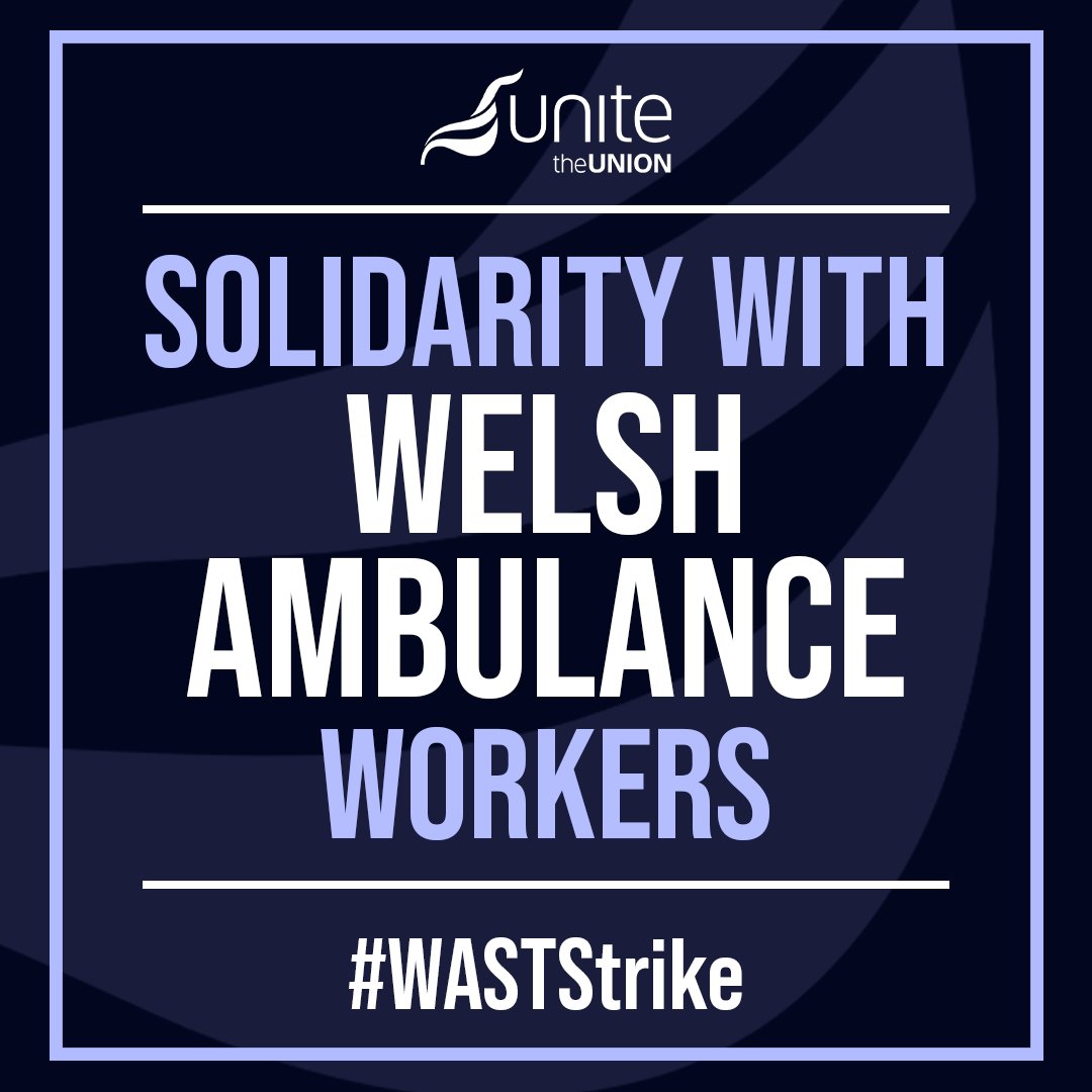 Today marks the start of the biggest strike action yet being taken by our members at @WelshAmbulance. Please get behind them today and show your support 💙 #WASTStrike #AmbulanceStrike