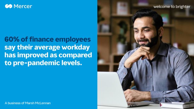 Things are looking bright for employees in the #finance industry. Discover insights about #FinServ employees work satisfaction, including their average workday, flexible working policies and #compensation, via @Mercer_US. #RemoteWork bit.ly/3Ig3SYK