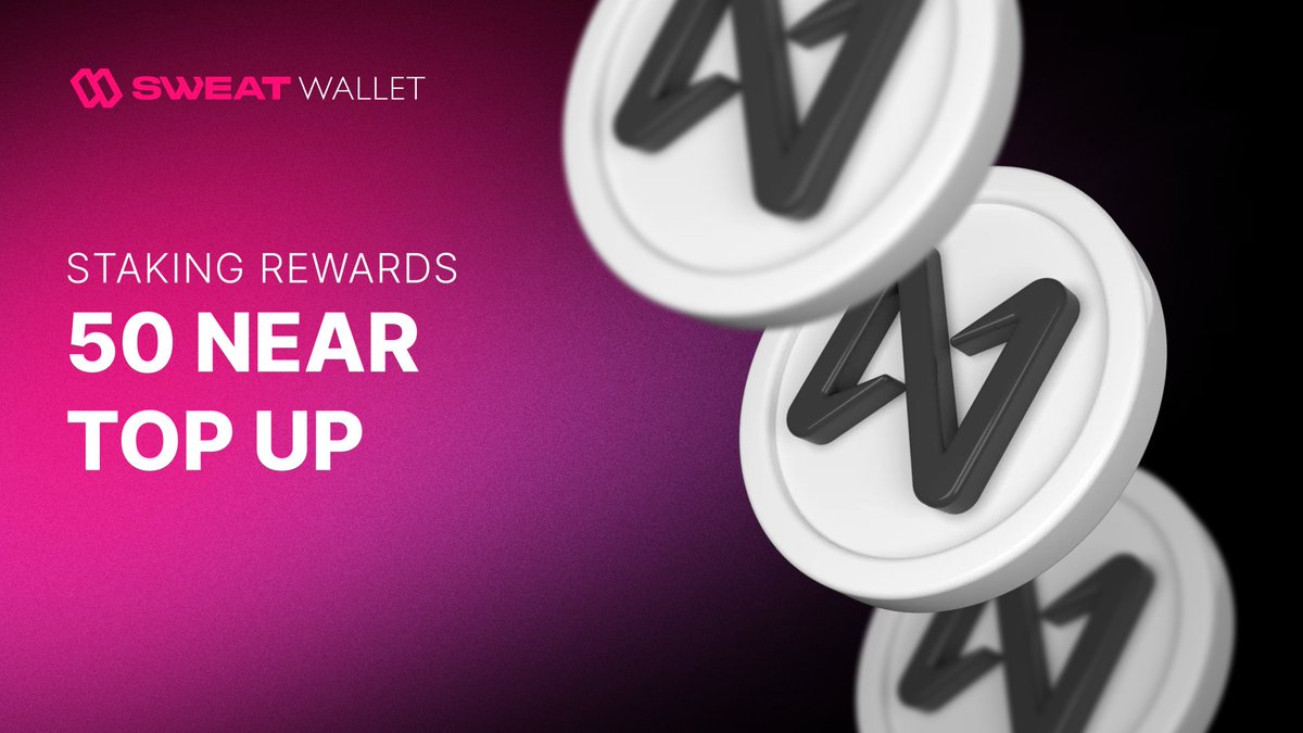 SweatEconomy's tweet photo. Putting your new Portfolio feature to use!📒

Top up with 50 NEAR @NEARProtocol ⚡️

Find now in Sweat Wallet Rewards💧 https://t.co/AgncN5sFZK
