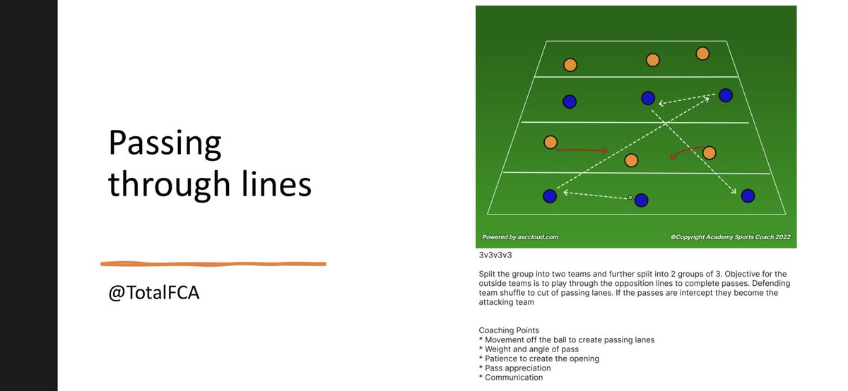 TotalFCA's tweet photo. A session from the new EBook 21 Attacking sessions.
Get your copy here
https://t.co/R3p60NZi4N
#goal #goalscorer #assistking #creativeplayer #futbol #soccercoach #sessionshare #academysoccercoach #asccloud #coachshare https://t.co/mffnSH5h3s
