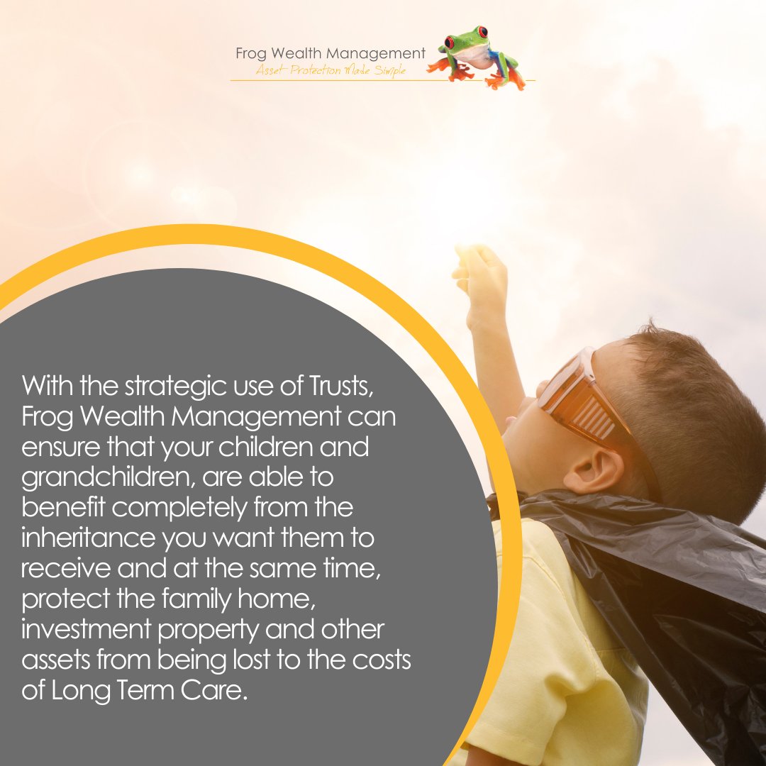 Frogwealth's tweet image. Frog Wealth Management can preserve the family home, investment property, and other assets from being lost to the price of long-term care while also ensuring that your children and grandchildren are able to benefit fully from the legacy you want them to receive.