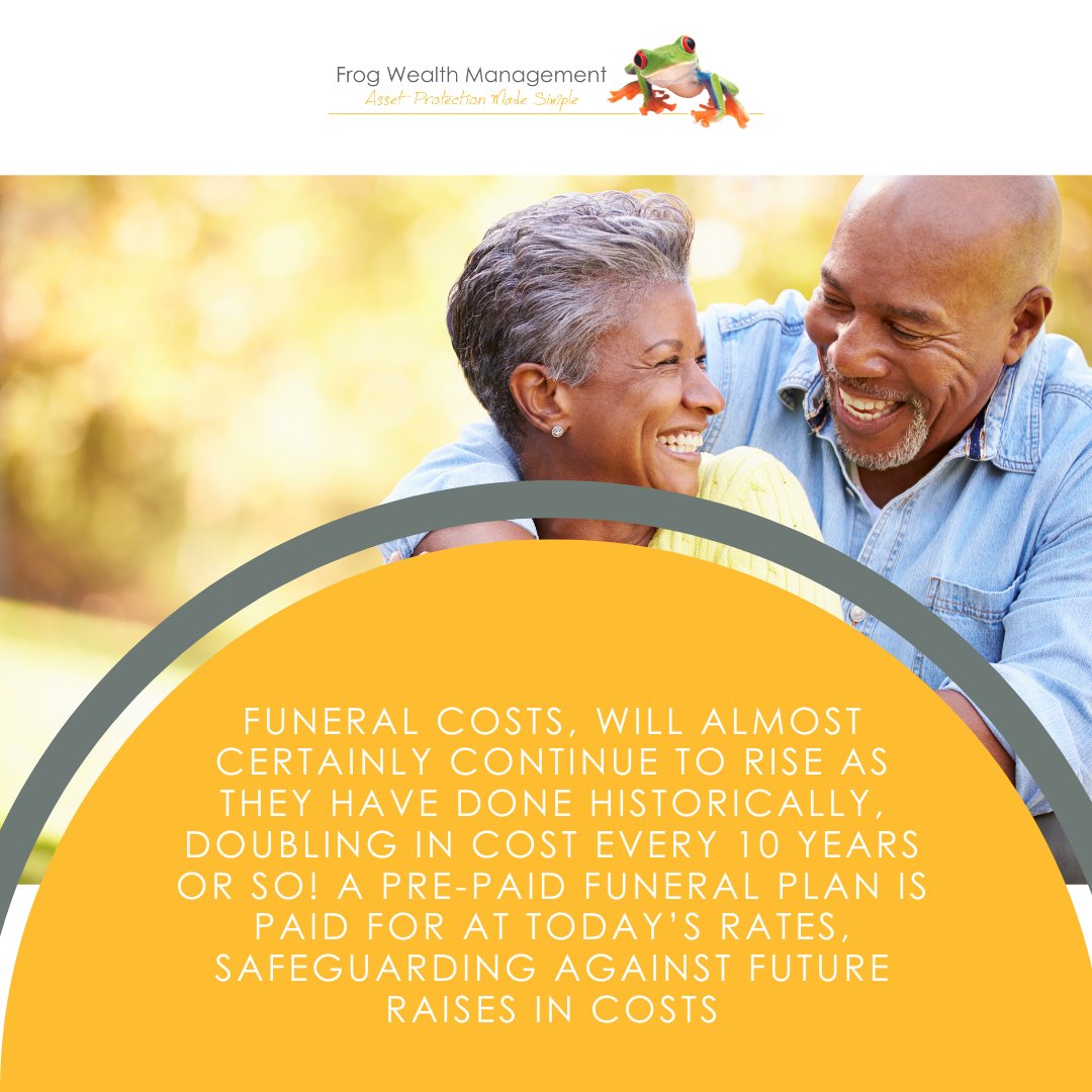 Frogwealth's tweet image. Funeral expenses will very certainly increase as they have historically, doubling every ten years or, if a pre-paid funeral plan is purchased at current rates, protecting against future cost increases. ☺️