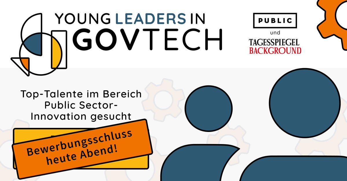 🚨 Letzte Chance: Bewerbungsfrist endet heute um Mitternacht 🚨

👉 Verwaltungsdigitalisierung ist genau dein Ding? Dann bewirb dich als Young Leader in GovTech! 
🚀 Jetzt aber schnell: das Bewerbungsformular auf youngleadersingovtech.io ist noch bis heute Abend geöffnet.