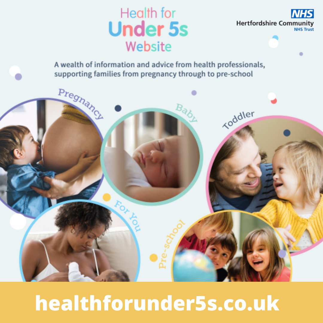 HCTNHS's tweet photo. A NEW website for parents of children aged 0-5 years goes live in the Hertfordshire area today (20 Feb). The website covers essential child development milestones from pregnancy &amp; baby to toddler and preschool years. Visit Health for Under 5s https//:https://t.co/9FlkHy33kj https://t.co/jlrgezwjjv