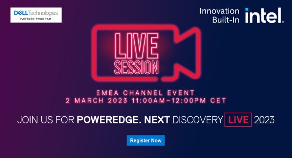 Join our #interactive LIVE event on 2 March 2023 @ 11:00am CET and learn how our new AI-enabled generation of #server solutions will help your customers be ready for what’s .NEXT 

Register: dell.to/3YN6O5W

#DellTechnologies #Intel #IWork4Dell