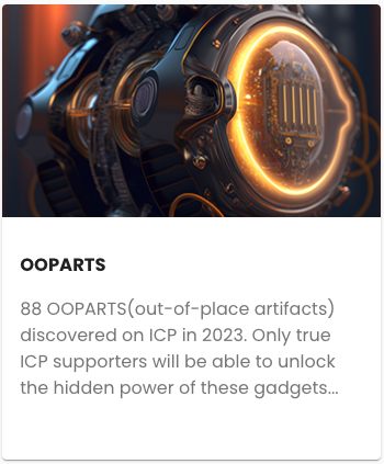 BTC🥇 + ETH🥈 = ICP🥉

ICP🥉 + OOPARTS🧰 = ???
entrepot.app/sale/ooparts