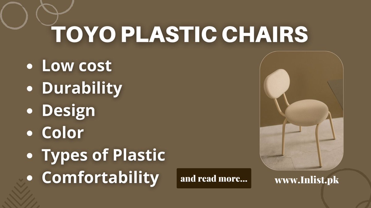 InlistPk's tweet photo. Toyo Plastic Chairs Price list in Pakistan 2023
If you are interested in learning more, then follow the given link below:
https://t.co/OAc6dYokki
#Toyo #plasticchair https://t.co/1qStKNbVwd