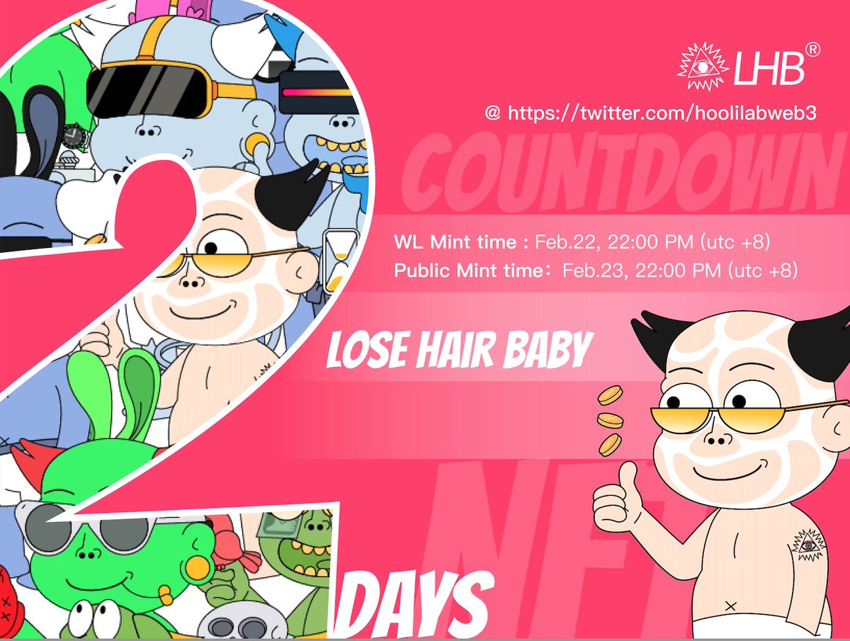 🌟🌟🌟2 Days Countdown ！！！

🌍WL Mint time : Feb.22, 22:00 PM (utc+8)
💎Public Mint time：Feb.23, 22:00 PM (utc+8)
🌷We religiously await the visit of each and every one of our friends！