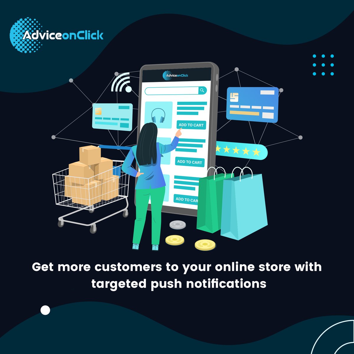 adviceonclick's tweet image. The best way to reach your target audience is with targeted push notifications! Your ability to send personalized messages to your most likely customers can boost engagement, loyalty, and sales. Get started with targeted push notifications today!
#AdviceonClick #IncreaseCustomer