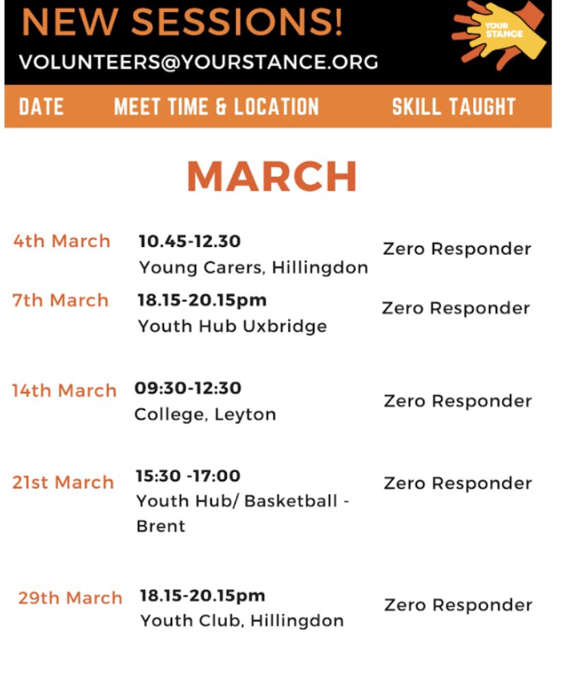 YourStance (@yourstance_cic) on Twitter photo Have you forgotten to sign up to our sessions in March ?
Its not too late !!
DM or email volunteers@yourstance.org
#savealife #volunteer
<a href="/alwaddington/">Ana Waddington (She/Her)</a> <a href="/rcni/">RCNi: the life-long learning partner for nurses</a> <a href="/NHSEnglandLDN/">NHS London</a> <a href="/Hillingdon/">Hillingdon Council</a> <a href="/HillingdonNHSFT/">The Hillingdon Hospitals</a> <a href="/MsNatashaWarner/">Natasha Warner</a> <a href="/emery_lucie/">Lucie Emery</a>
 Have you forgotten to sign up to our sessions in March ?
Its not too late !!
DM or email volunteers@yourstance.org
#savealife #volunteer
<a href="/alwaddington/">Ana Waddington (She/Her)</a> <a href="/rcni/">RCNi: the life-long learning partner for nurses</a> <a href="/NHSEnglandLDN/">NHS London</a> <a href="/Hillingdon/">Hillingdon Council</a> <a href="/HillingdonNHSFT/">The Hillingdon Hospitals</a> <a href="/MsNatashaWarner/">Natasha Warner</a> <a href="/emery_lucie/">Lucie Emery</a>
