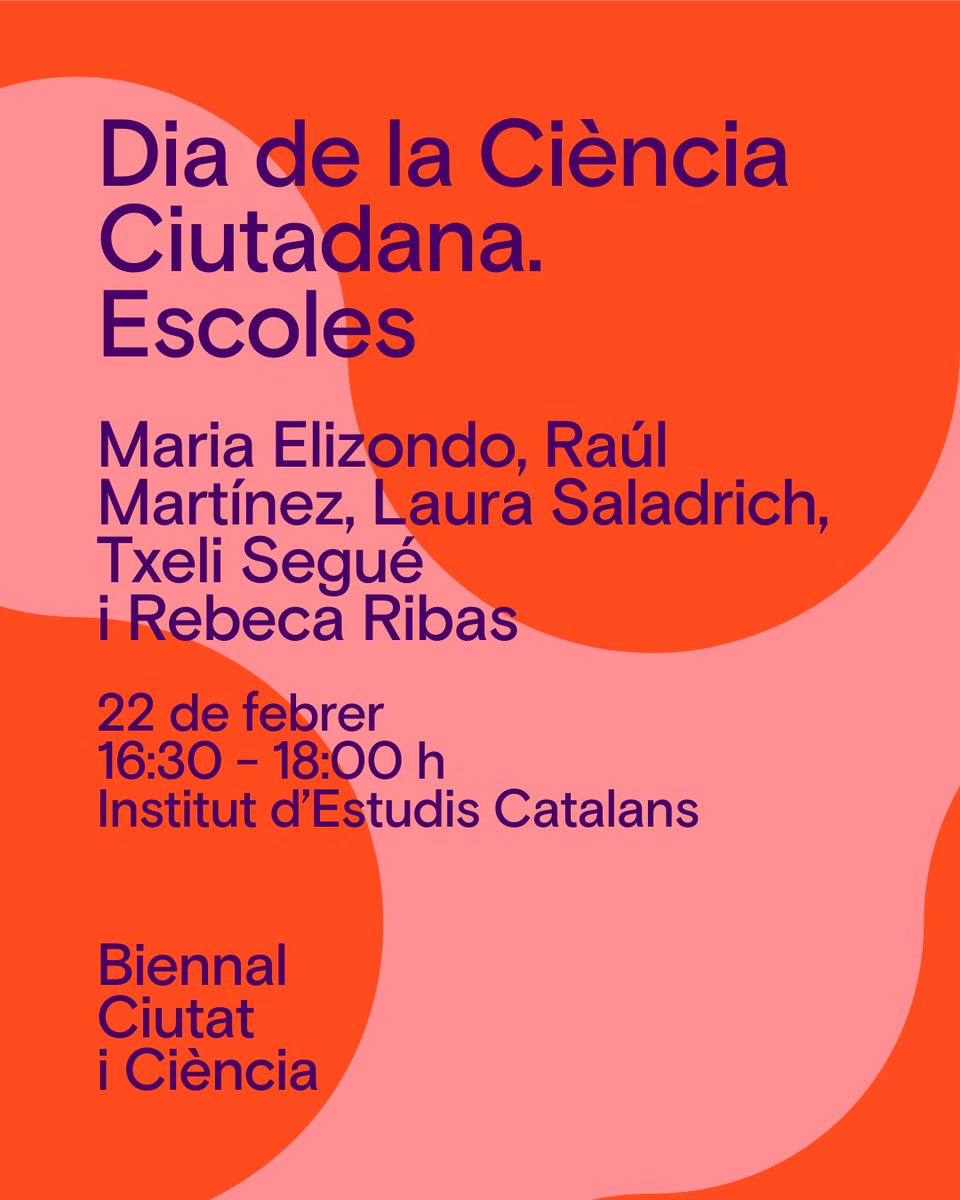 CCiutadana's tweet photo. 🏫 Les escoles són unes grans aliades 🤝en la recerca que fa la #CiènciaCiutadana. 

💬 Vine a la taula rodona dedicada a les escoles del #DiadelaCiènciaCiutadana de la #BiennalCiutatiCiència.

ℹ️ https://t.co/gyleoCaxil https://t.co/CJR7Ld9I0S