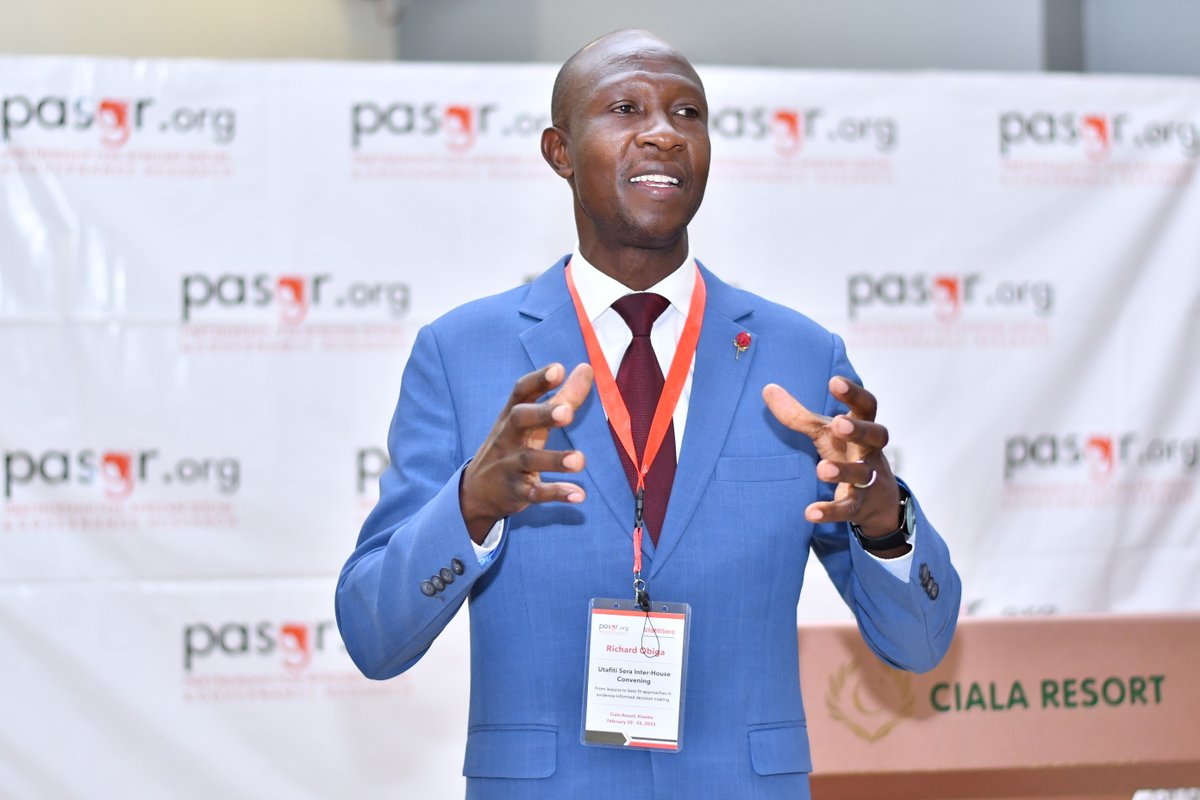 PASGR_'s tweet image. Strategic packaging of information for advocacy and dialogue, is key to unlocking interest and support for changes in policy, practice and programmes in Social protection ~Richard Obiga- Senior Programme Officer, NSPS @SP_Kenya 
#EvidenceInformedDecisionMaking
#UtafitiSera