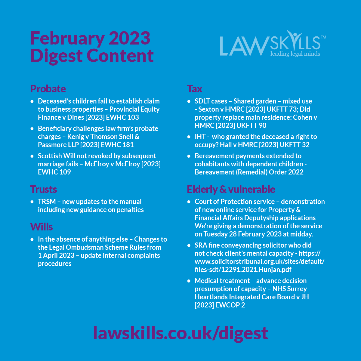 This months LawSkills Digest is out next week. Here's a sneak peek at what is included... shop.lawskills.co.uk/product/digest…