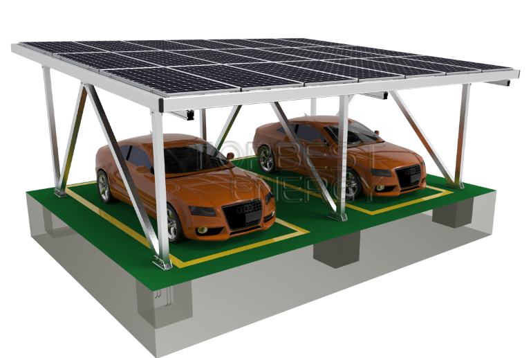 This waterproof #solar #parking carport brings maximum convenience by providing cool shady parking area in summer and also protect during rainy days, which can be charging stations for eletric vehicles. #solarenergy #solarpower #solarinstallation  #renewableenergy #photovoltaic