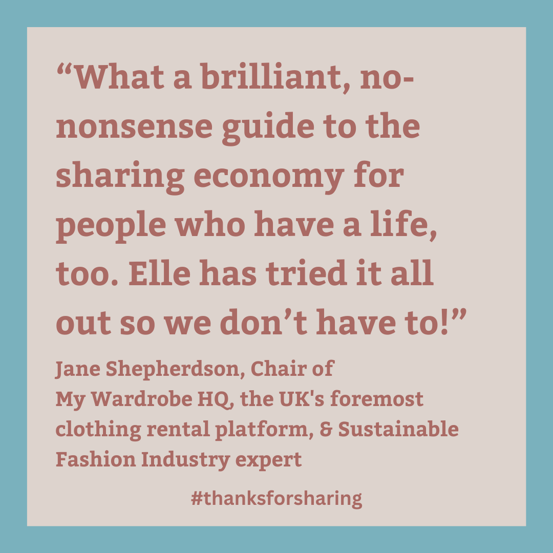 ElleTucker's tweet photo. I’d apologise for the relentless self-promotion, but this review comes from @JaneShep1 CBE, the creative brain behind Topshop, who went on to become the CEO of Whistles, so I'm sure you'll understand. #thanksforsharing #ownlesswearmore #sharingeconomy #slowfashion #ethicalfashion https://t.co/L3DehxmPSO