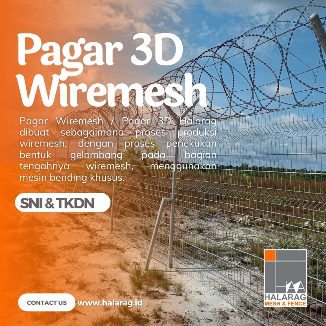 riska_mariyana's tweet image. Pagar Halarag untuk Pagar bandara, Pagar pelabuhan, Pagar pabrik, Pagar jalan tol, Pagar perumahan 

Website :
pabrikwiremesh.co.id
pagarbrc-sni.com
halarag.id
pagarbandara.co.id
pabrikwiremesh.co.id/pagar-3d.html
pagarbrc-sni.com/pagar-3d.html

#pagarwiremesh #pagar3d