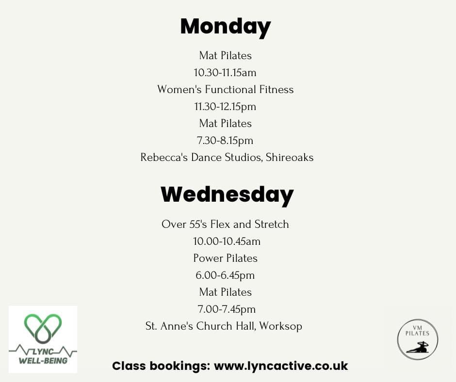 lync_active's tweet image. Happy Monday everyone! 😃
Let’s start off this week with a bang! 💥
We have a wide variety of classes to offer you here with the Lync Active group 🙌🏼

Check out all our well-being, fitness and gladiator and boxing classes for this week here ⬇️🏋🏻‍♂️🥊🧘🏻‍♀️

#teamlync #lyncactive