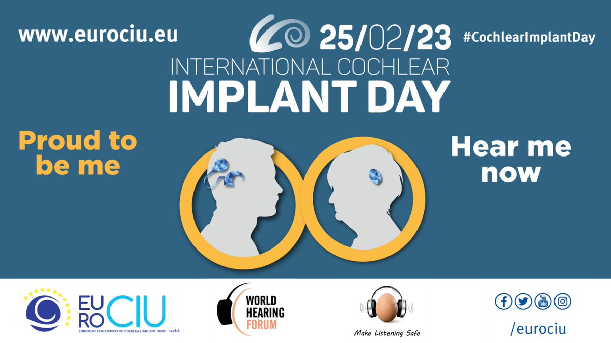 International #CIDay #CochlearImplantDay is this week! We present the poster with the slogan:
#ProudtobeMe! #HearMeNow! Share proud stories about #Hearing ! #CochlearImplant is the only medical device capable of replacing a sense! #HearingLoss #HardOfHearing #CochlearImplants