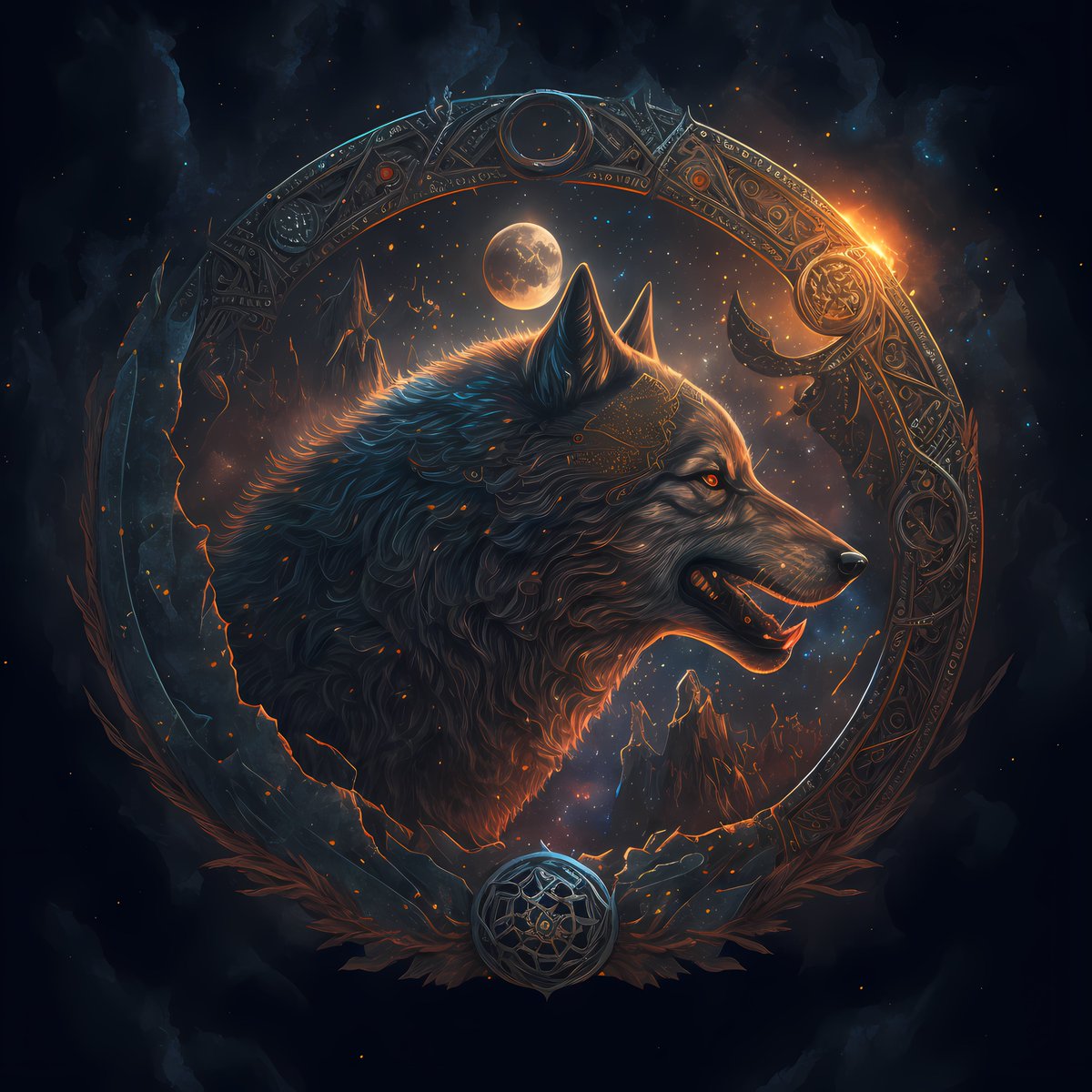 ArtisticPm's tweet photo. Space wolf with ornaments
#ai #aiart #midjourney #wolf #wolfcharacter #wolves #wolvesart #wolveswolf #wolfart #wallpaper #digitalartwork #digitalillustration #golden #shine #shining #shiny #ornamental #ornaments #ornament #space #spaceart #epicwolf #digitalart #digitalportrait https://t.co/qxbB7cdnx4