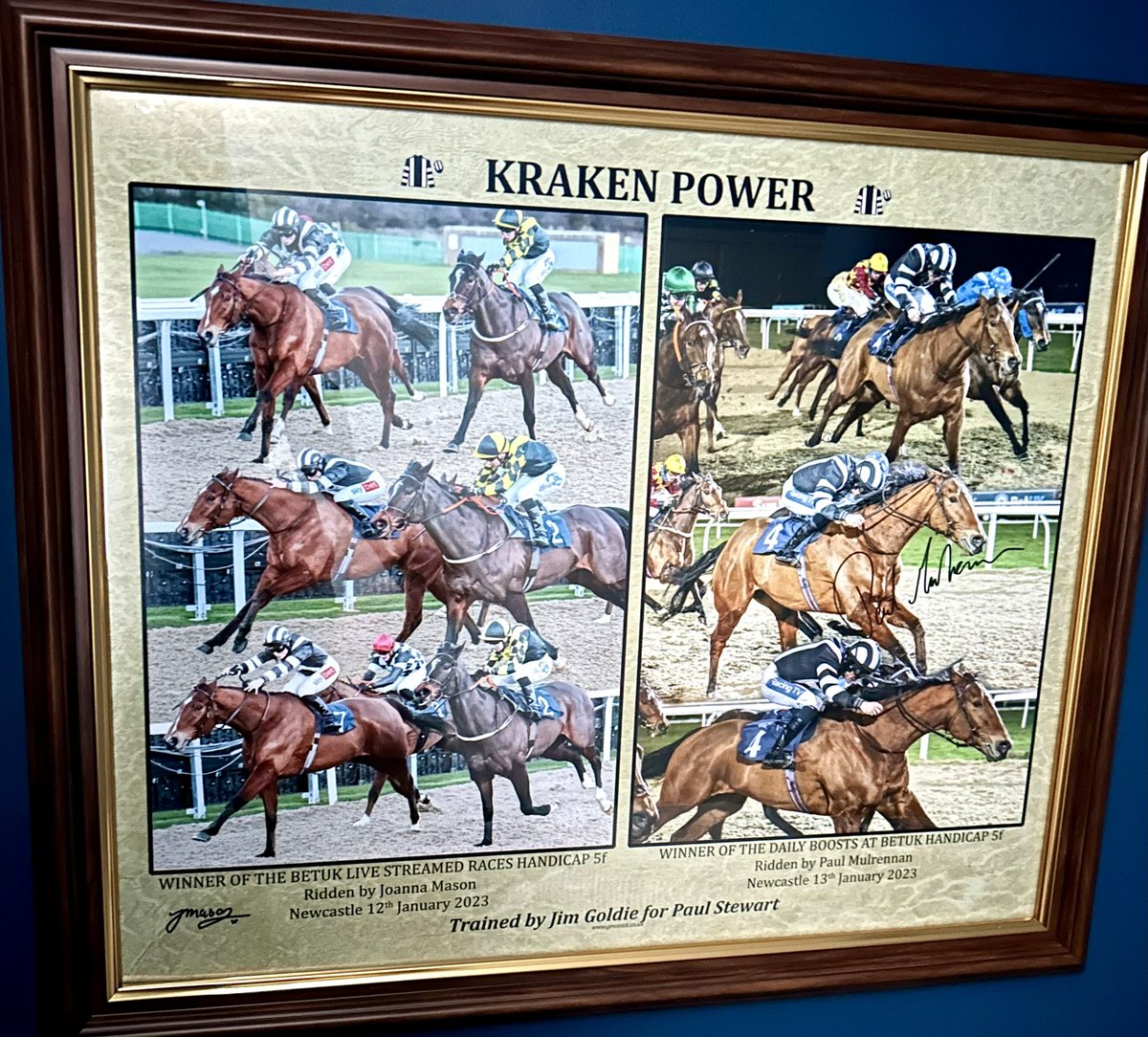 Paul Stewart (@paulstewart62) on Twitter photo Kraken Power returns to <a href="/NewcastleRaces/">Newcastle Racecourse</a> today, he likes it here so hopefully he can do us proud again. The draw could have been kinder tho. Very best of luck to <a href="/jomason90/">Joanna Mason</a> who rides & has won on him before. Thanks to all <a href="/JimGoldieRacing/">Jim Goldie Racing</a> for having this lad fit to go π€π€ππΎπ€π€ Kraken Power returns to <a href="/NewcastleRaces/">Newcastle Racecourse</a> today, he likes it here so hopefully he can do us proud again. The draw could have been kinder tho. Very best of luck to <a href="/jomason90/">Joanna Mason</a> who rides & has won on him before. Thanks to all <a href="/JimGoldieRacing/">Jim Goldie Racing</a> for having this lad fit to go π€π€ππΎπ€π€