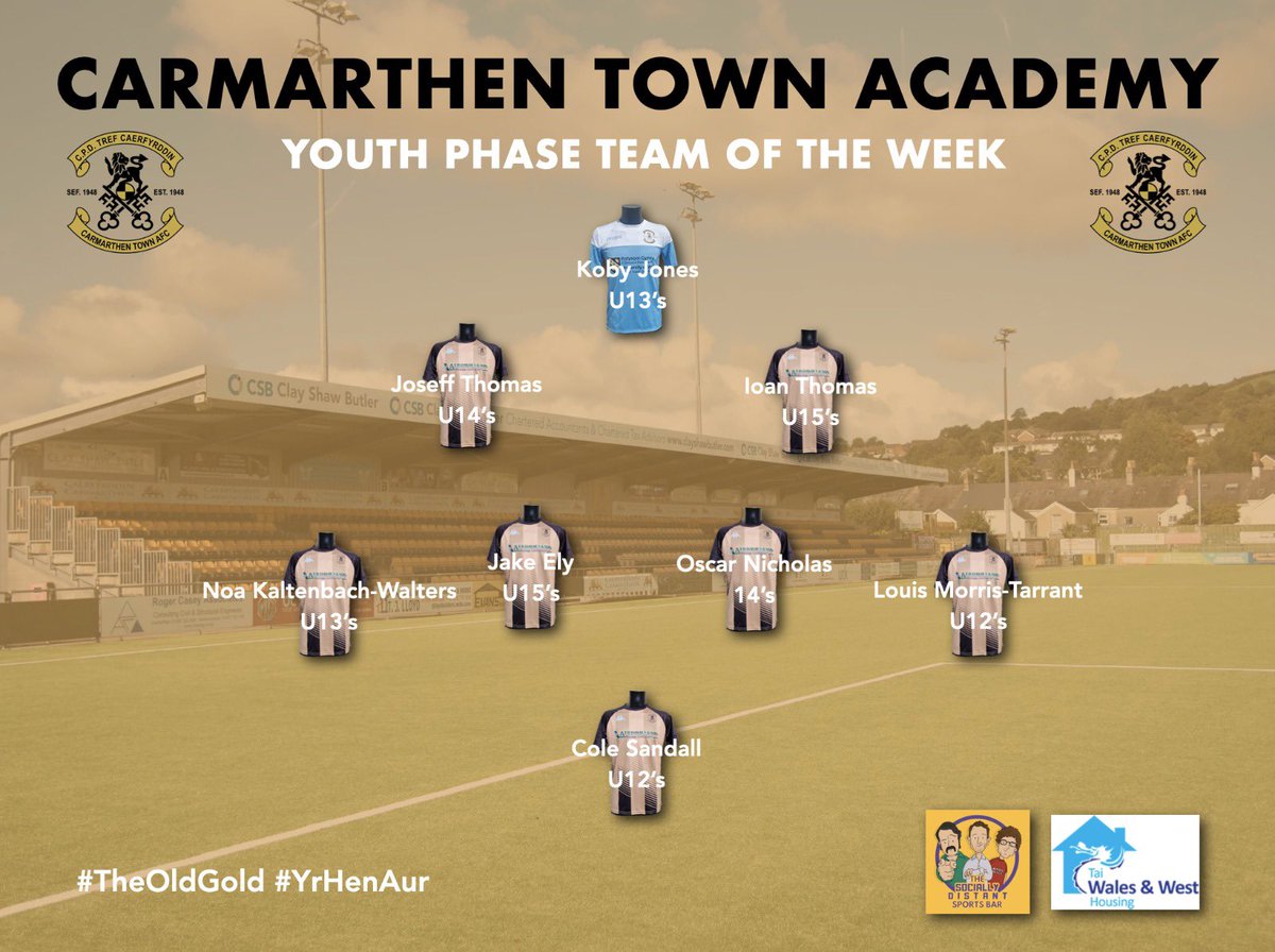 ⚫️🟡 Dyma tîmau’r wythnos ar ol gemau penwythnos yma. Da iawn i’r chwaraewyr ⚽️

⚫️🟡 Introducing this weekends teams of the week. Well done to all the players ⚽️

#TheOldGold #YrHenAur 🖤💛