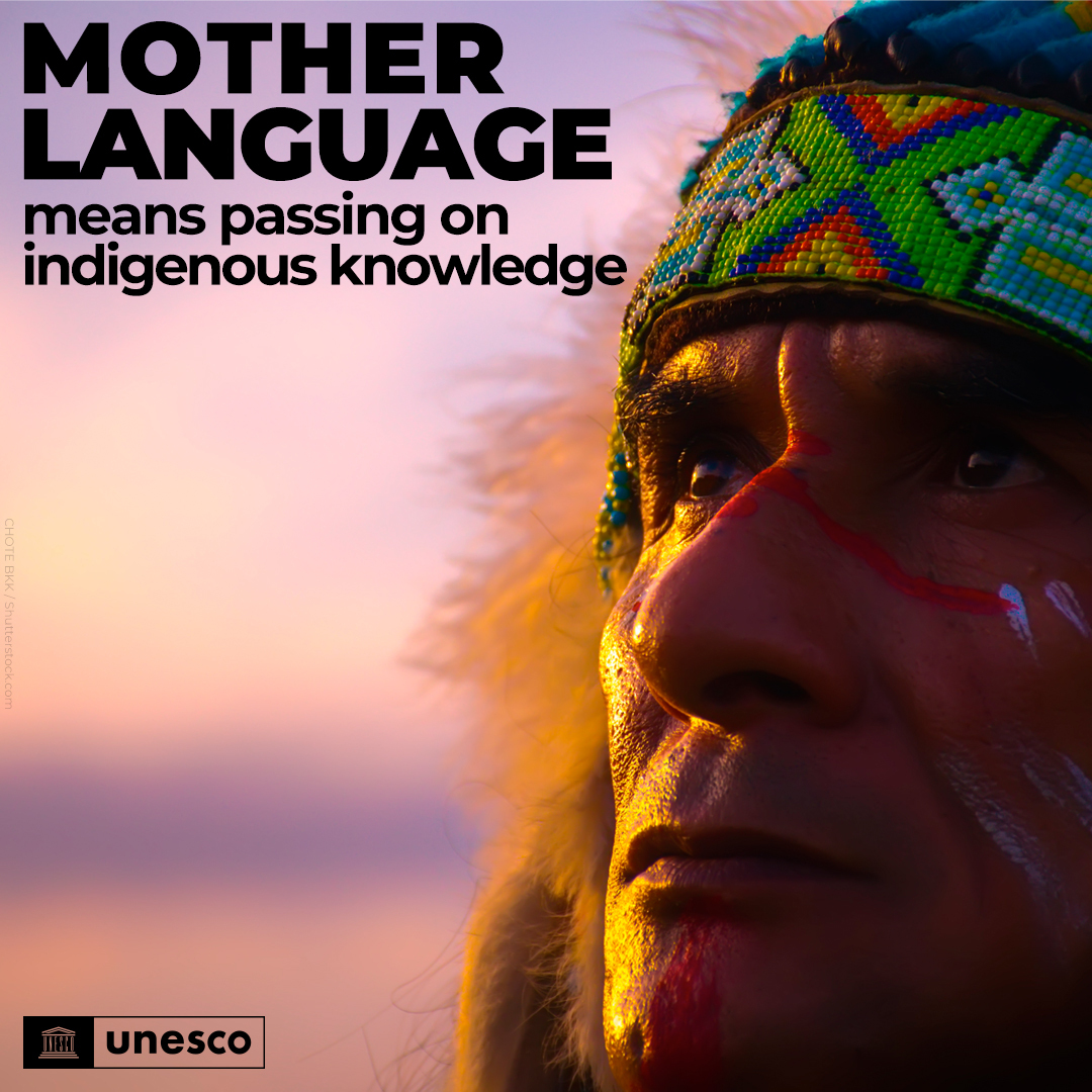 Education2030UN's tweet image. Our mother tongue is a reflection of our culture, heritage, and identity.

It allows us to pass on indigenous knowledge and traditions.

We must preserve it.

21 February is #MotherLanguageDay. 

unesco.org/en/days/mother…