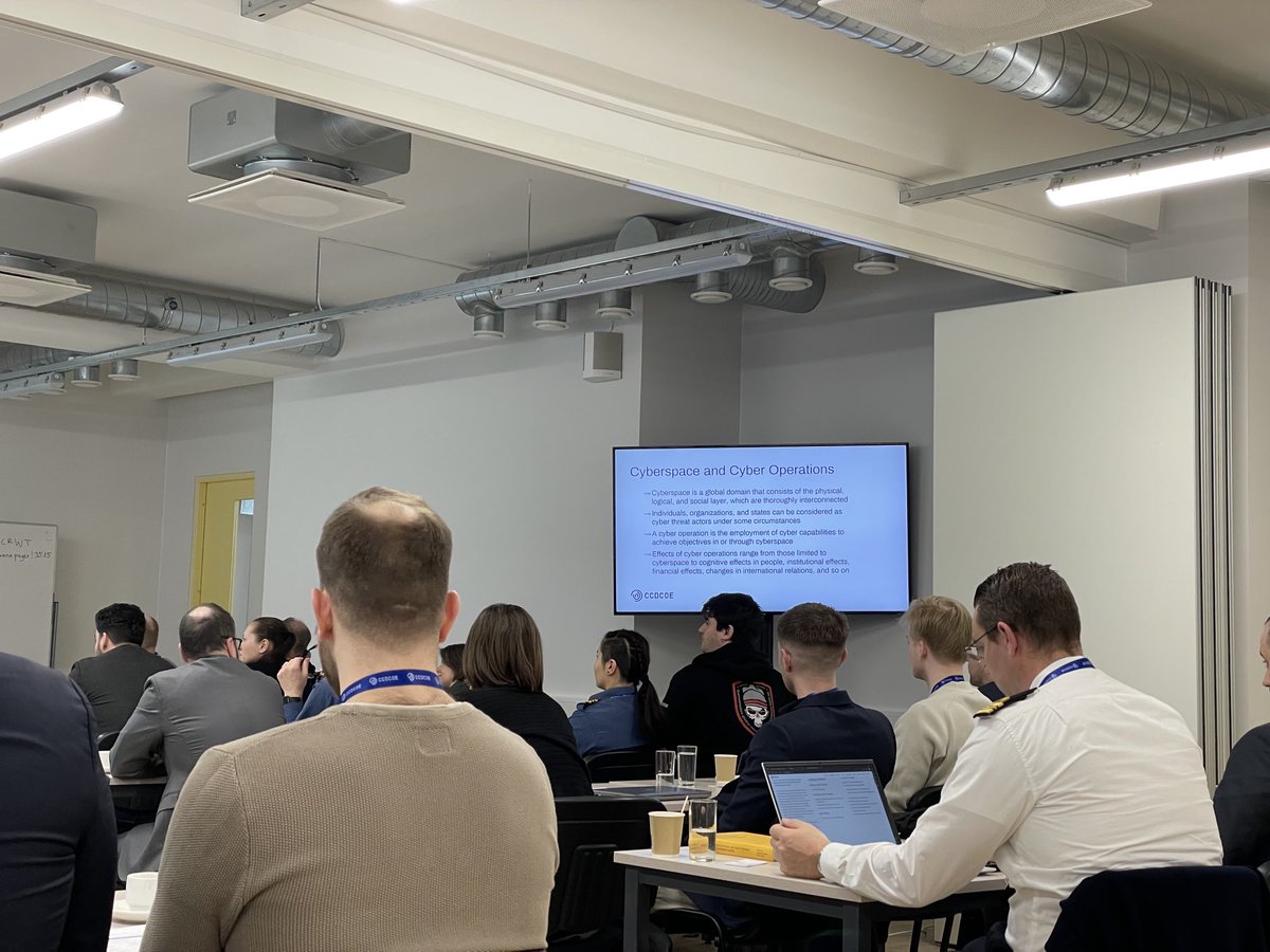 Back in Tallinn to teach in the International Law of Cyber Operations Course. Thanks ⁦<a href="/ccdcoe/">NATO CCDCOE</a>⁩ for the invitation!