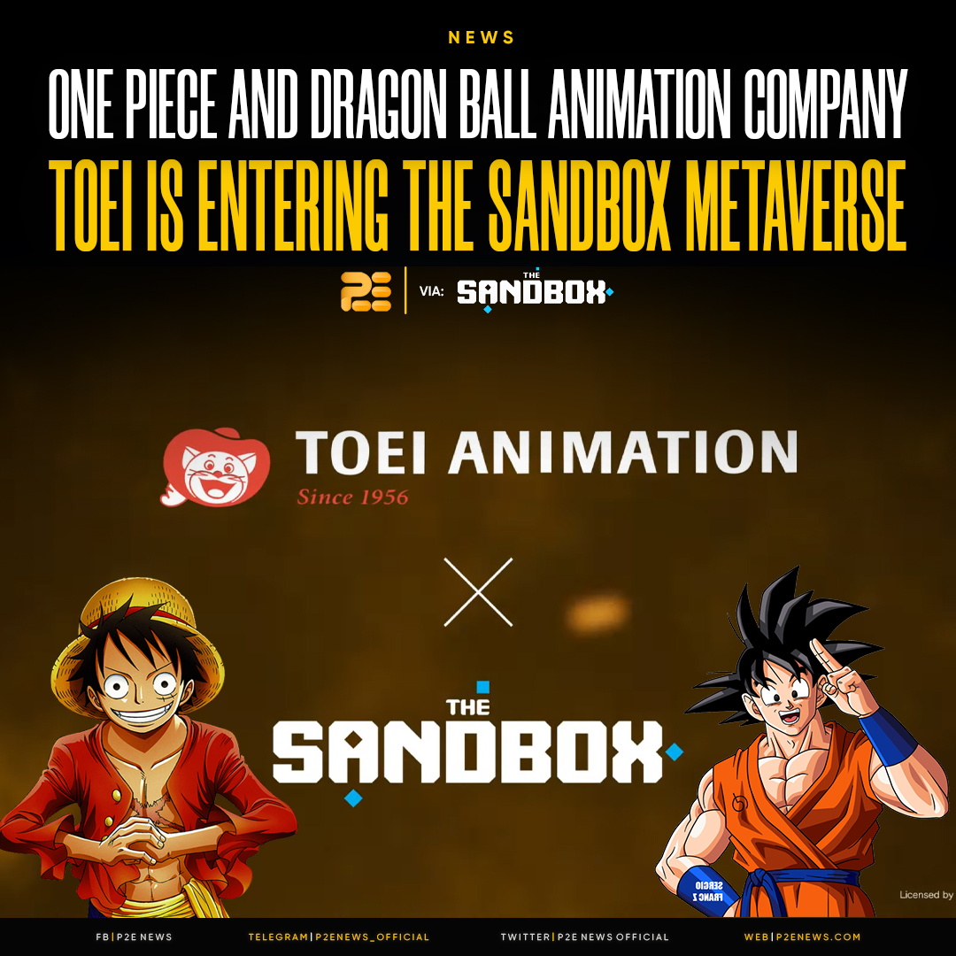 🌐 <a href="/TheSandboxGame/">The Sandbox</a> just got even more exciting! TOEI ANIMATION, known for popular anime like Dragon Ball, One Piece, and Sailor Moon, is entering the web3 space by partnering with The Sandbox Metaverse.

FULL STORY: bit.ly/41a9Q65
#TheSandbox $SAND