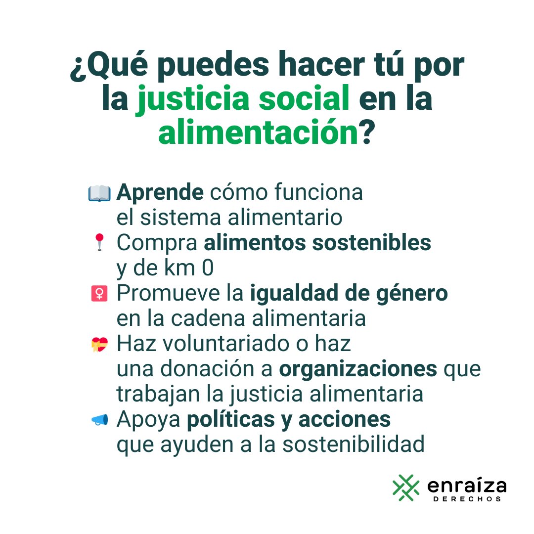 📅 Hoy es el #DíaMundialdelaJusticiaSocial

Un día para recordar la importancia de construir un mundo más justo e igualitario para todas ⚖️💖 También desde la transformación de los sistemas alimentarios ♻️