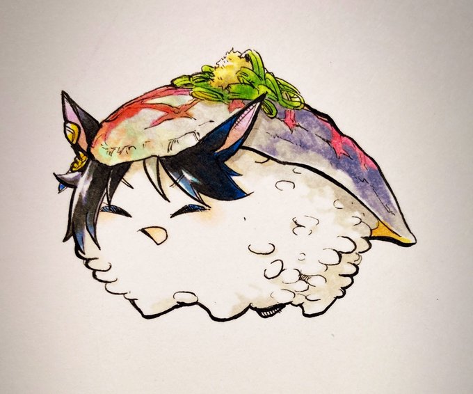 「black hair sushi」 illustration images(Latest)
