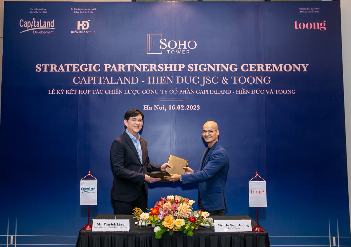 CapitaLand's tweet photo. #CapitaLandDevelopment (#CLD) partners #Toong on the first #coworking space in a small office/home office (#SOHO) development in #Vietnam. The coworking space is in CLD’s SOHO @ Heritage West Lake, an ideal #development for #work, #live & #play. #Read: https://t.co/xguO486NxC https://t.co/izjAER53Xa