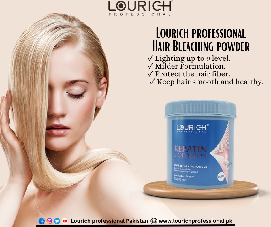 LourichPakistan's tweet photo. Lourich Professional hair bleaching powder. 

 #lourichkeratincomplex  #hairbleaching #haircolorist #lourich #HairNourishment #hairdyeing  #LOURICH  #PSL2023 
  #hairfamily #faizaakramhairexpert  #hairclass #akramsana #hairdeveloper #bleaching #blondehair 
#shahzadkahlown https://t.co/rFNiHHYhcW