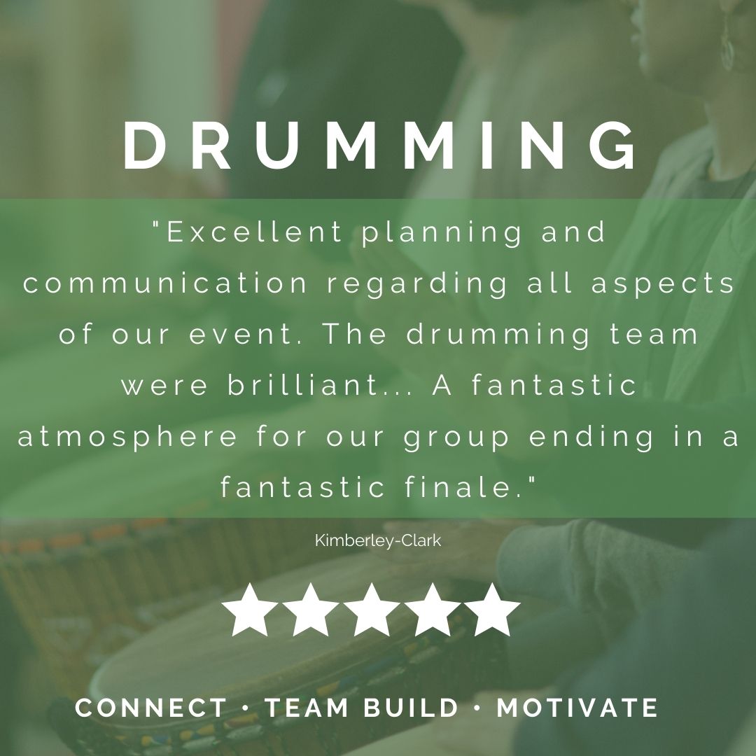 Happy Monday 🌟
Another amazing 5* review from our Drumming Event last week 🙌🏽

#teamtacticsuk #teamtactics #teambuilding #teambuild #conferenceenergiser #connect #motivate