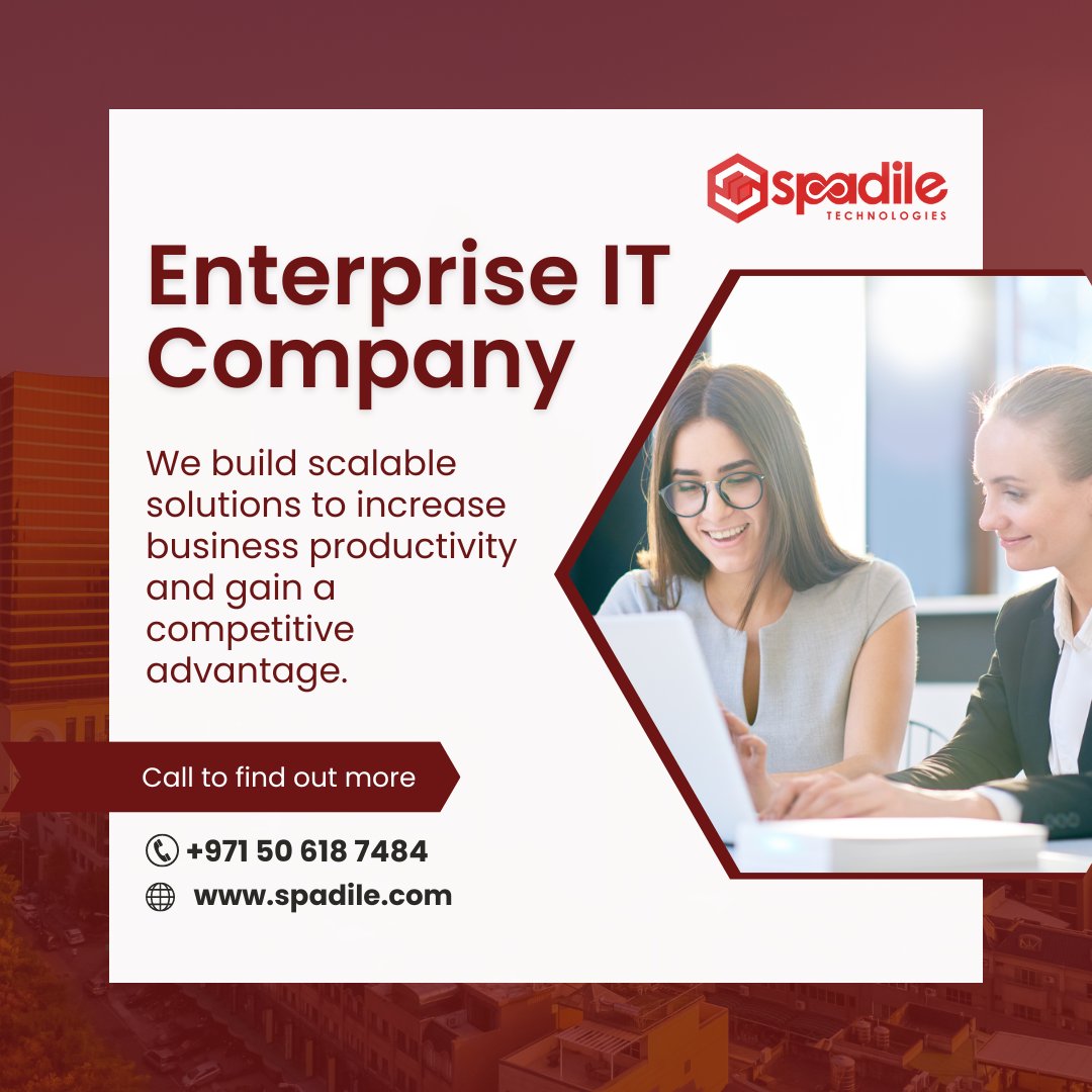 Leading Enterprise IT Company

📞 +971 2 627 9877
🌐 bit.ly/3QGEkHV
📧 info@spadile.com

#itinfrastructure #infrastructure #networksecurity #Networksolution #networksolutions  #manageditservices #managedserviceprovider #managedserviceproviders #manageditservice