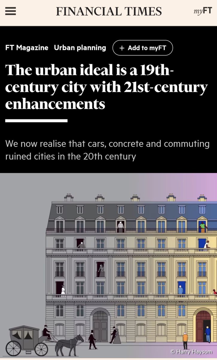 "We now realise that cars, concrete and commuting ruined cities in the 20th century"

<a href="/FT/">Financial Times</a> welcome to <a href="/TheWarOnCars/">The War on Cars</a> 

ft.com/content/aab189…