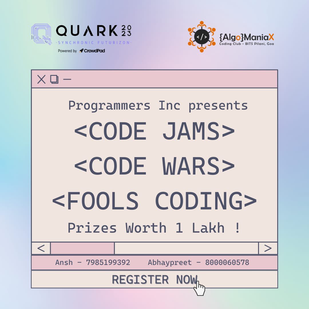 Quark, BITS Goa tweet media