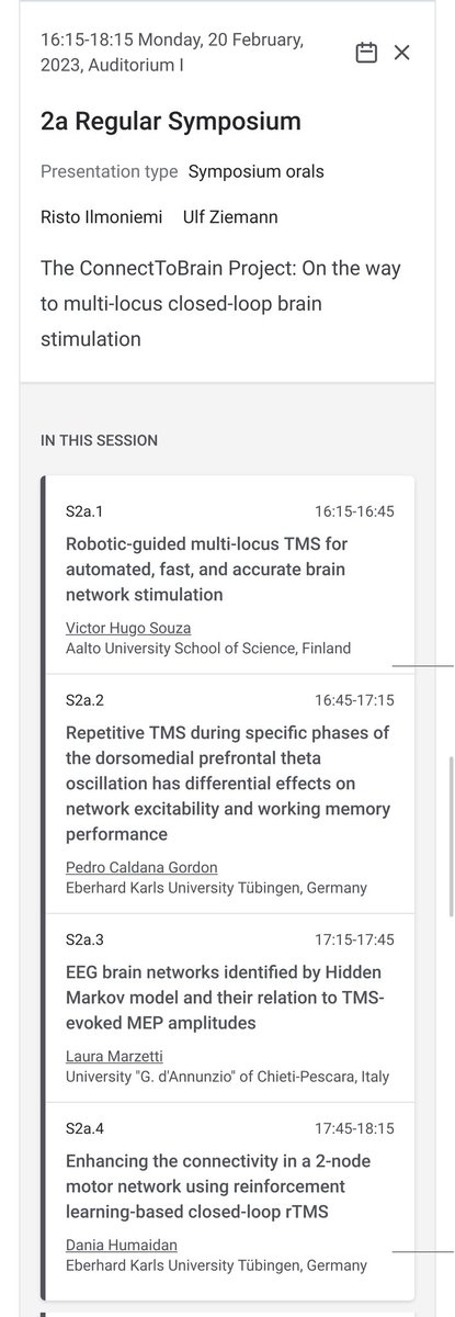 Welcome to our session at the #BrainStimConf in #Lisboa. It will be great to discuss about new technologies for neuromodulation. #tms #brain #neuroscience